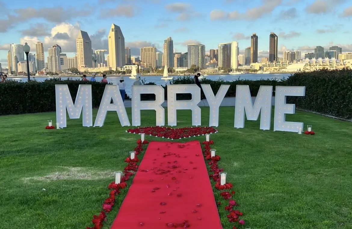 SoCal Light Letters Pop the Question