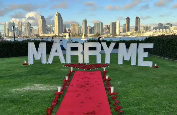 SoCal Light Letters Pop the Question